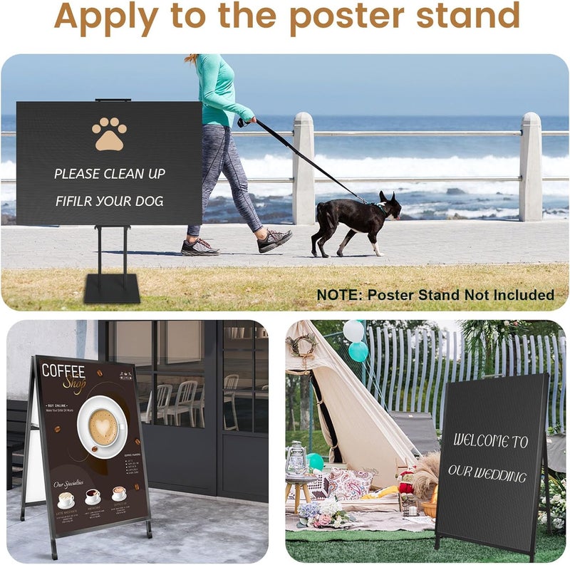 SCZS 2 Pack Corrugated Plastic Board for Indoor and Outdoor Use, 4 Mm Thick Poster Board, 24x36 Inches, Black Plastic Sheets, Waterproof Coroplast Sheets and Blank Yard Signs - Image 4